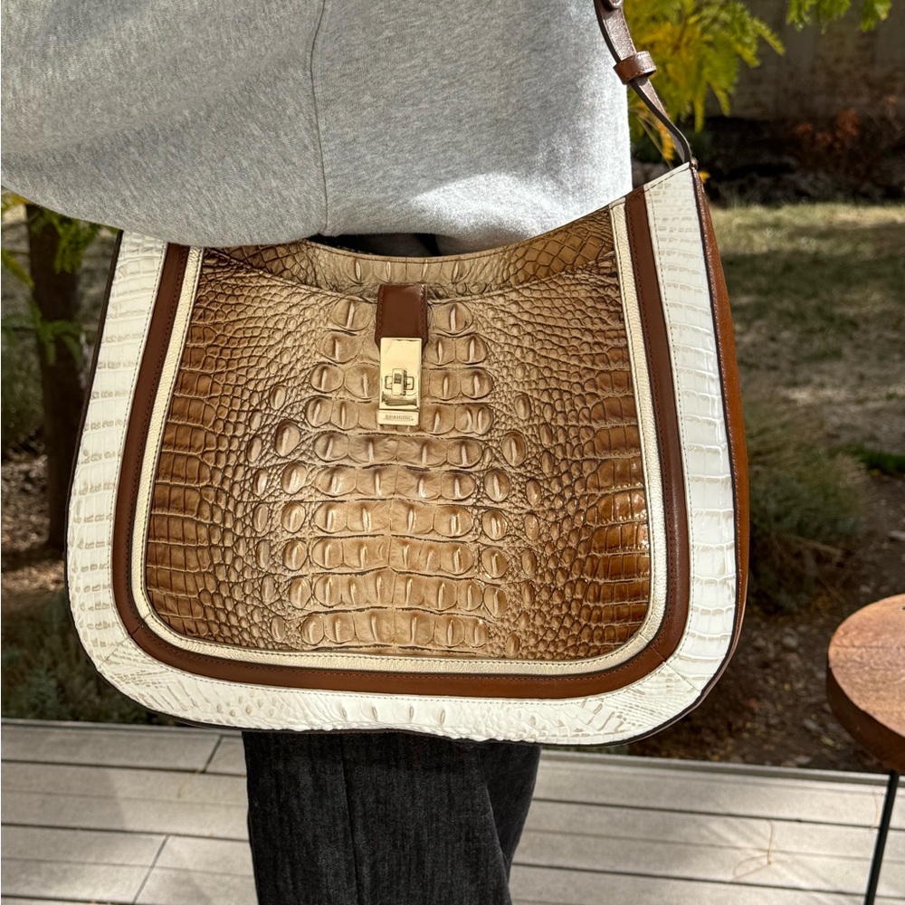 Brahmin Johanna Cappuccino Shoreham Shoulder Bag NWOT  & Wallet NWT - Picture 3 of 16